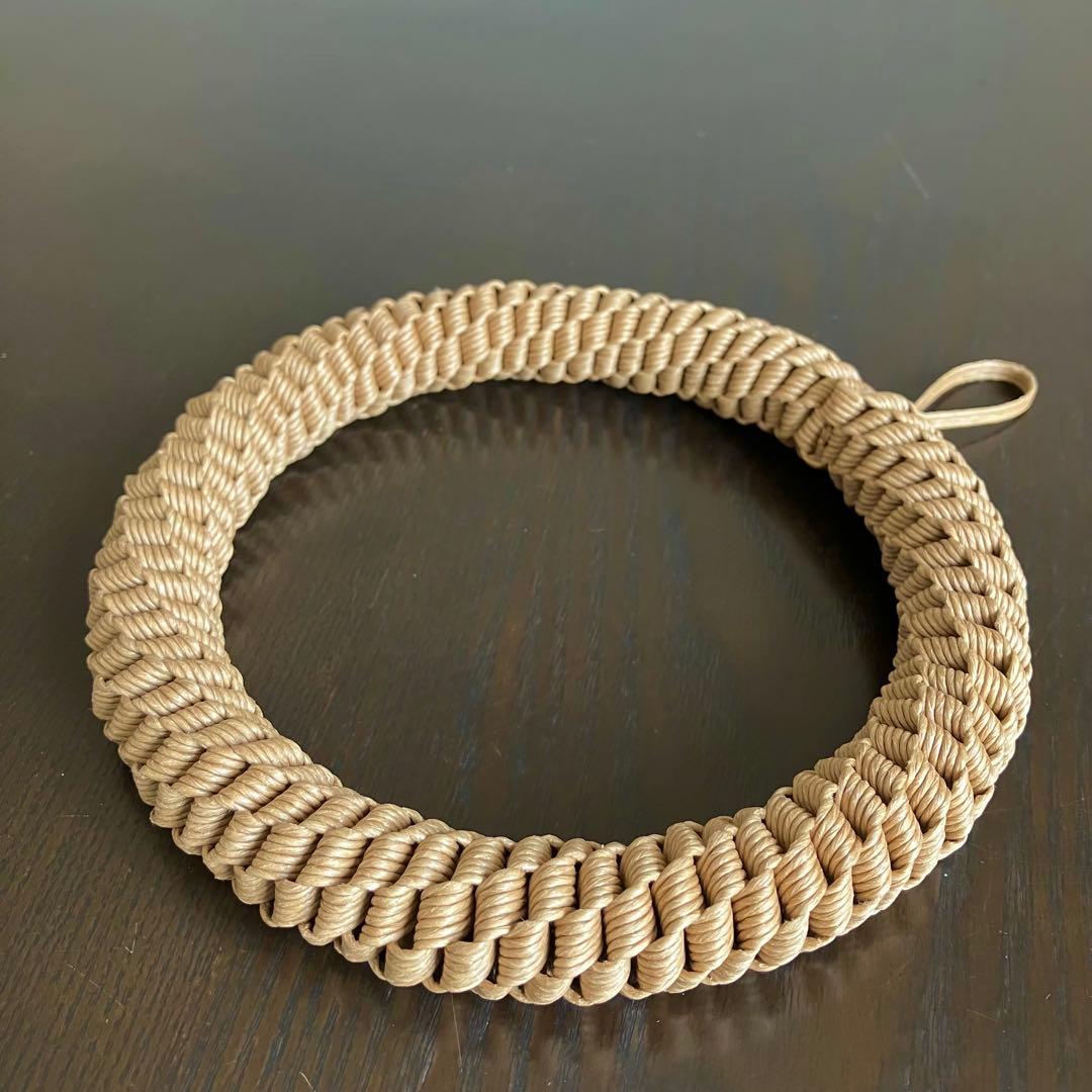 かかのり　エコクラフト　クラフトテープ　ボックス型のかご&鍋敷き