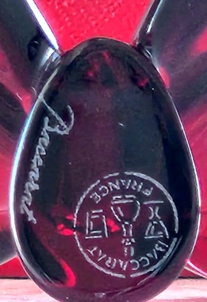 【箱付き美品】バカラ Baccarat ラッキーバタフライ レッド