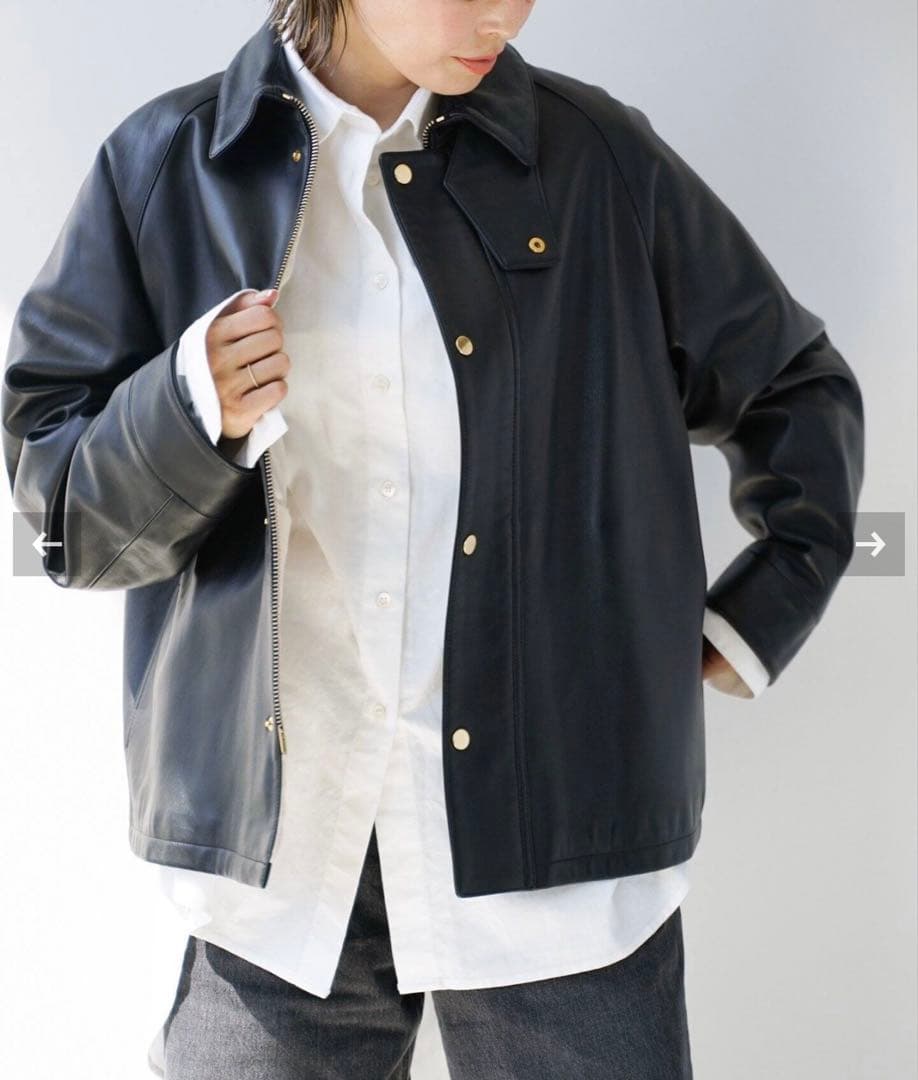 Deuxieme Classe CINQUANTA/チンクアンタ レザーブルゾン