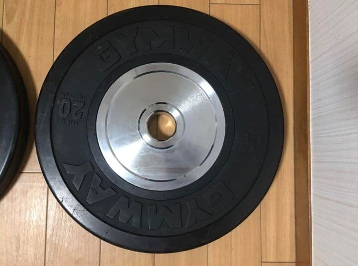 ① GYMWAYバンパープレート 20kg x 1枚