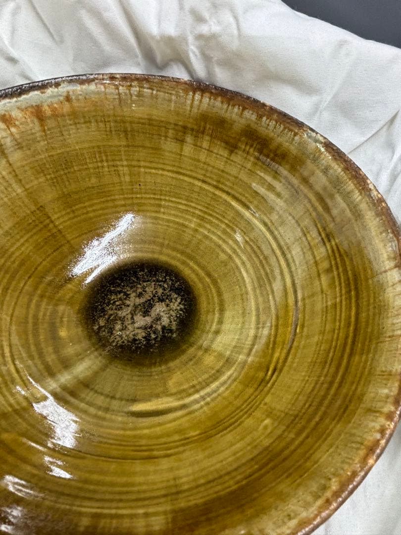 【未使用品】京焼 澤村陶哉造 刷毛目灰被り 音羽山麓 陶芸 陶哉造 陶器 鉢