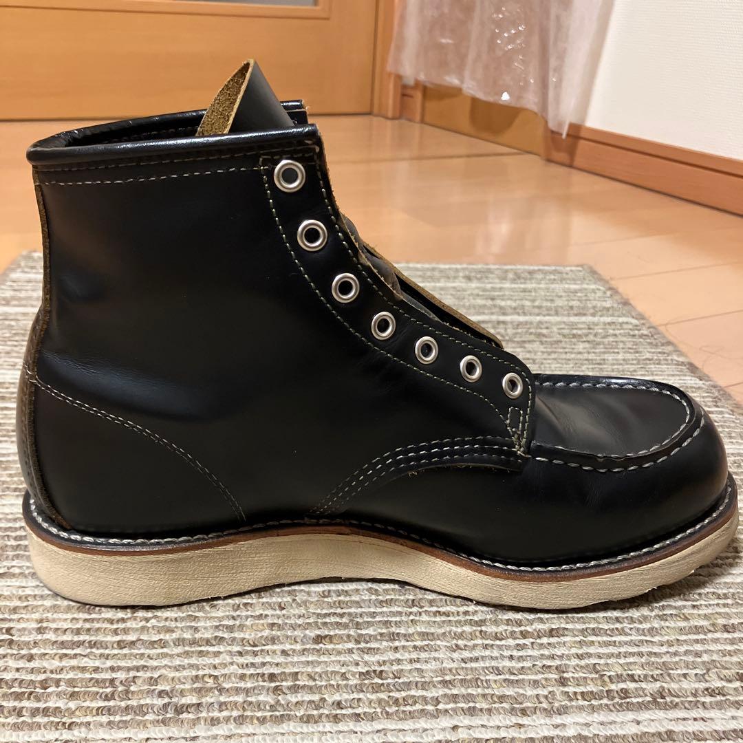 黒 レザー ワークブーツ