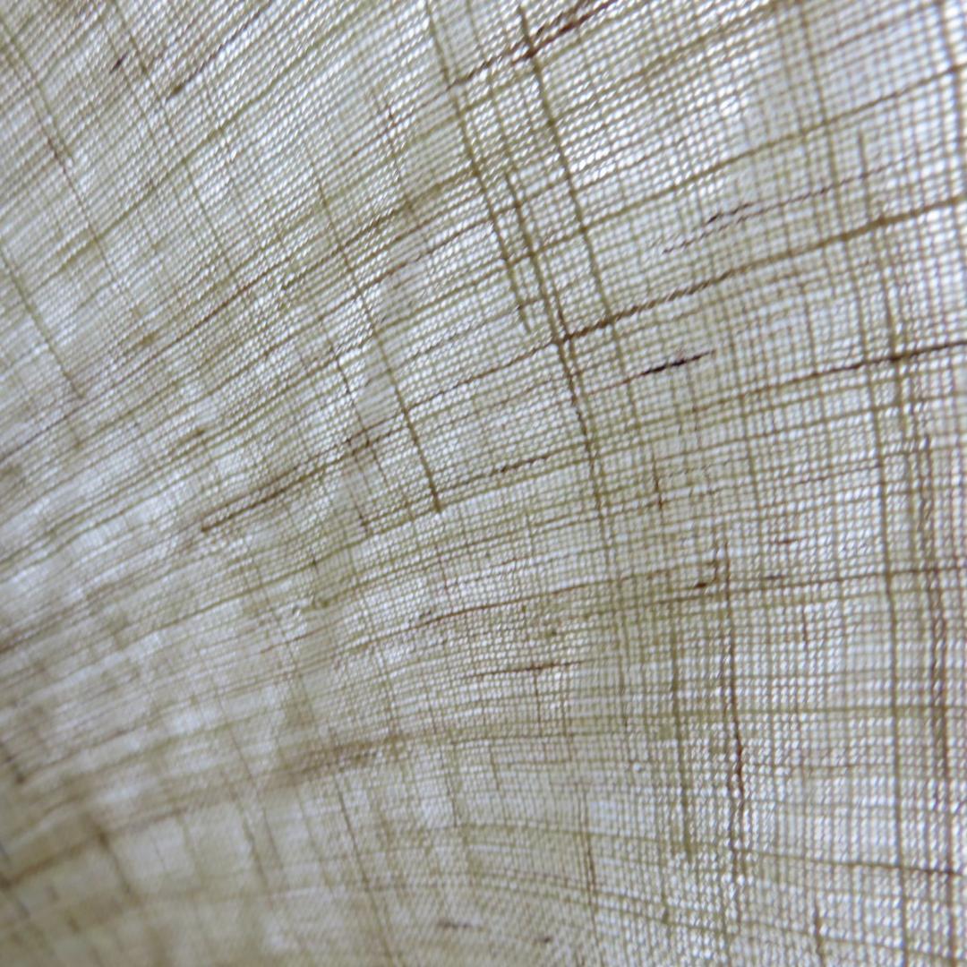 未使用　京都　羅工房　暖簾「赤絵鉢」麻100％