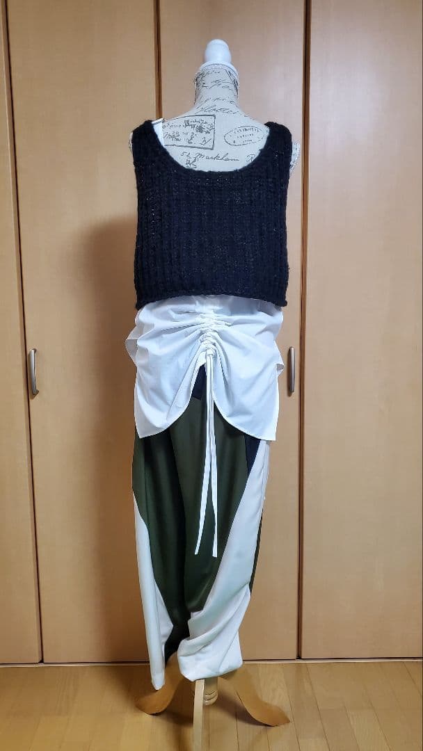 【un3d】アンスリードヘムギャザーシャツキャミソール