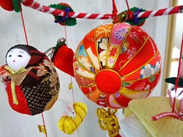 【3】縁起の良い柳川さげもん　木目込み鞠　吊るし雛　ハンドメイド　ひな祭り