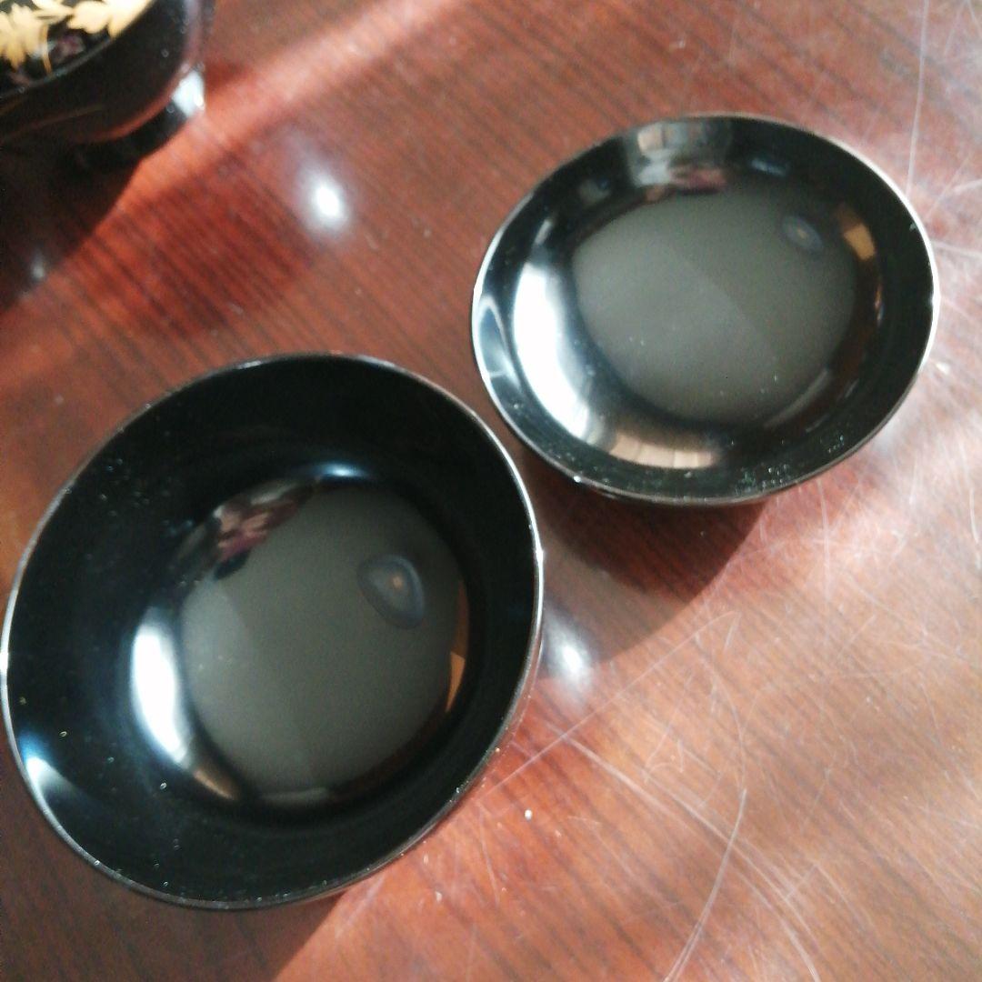 輪島塗　金彩蓋付吸物椀　5客　11.8cm