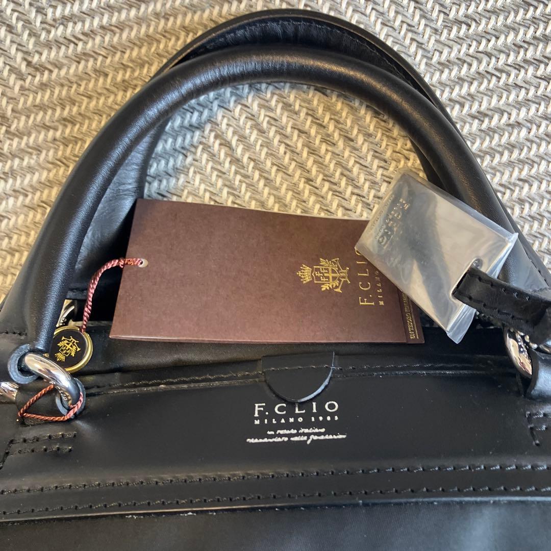 美品　エフクリオ　ビジネスバッグ　レザー　ナイロン　ブラック