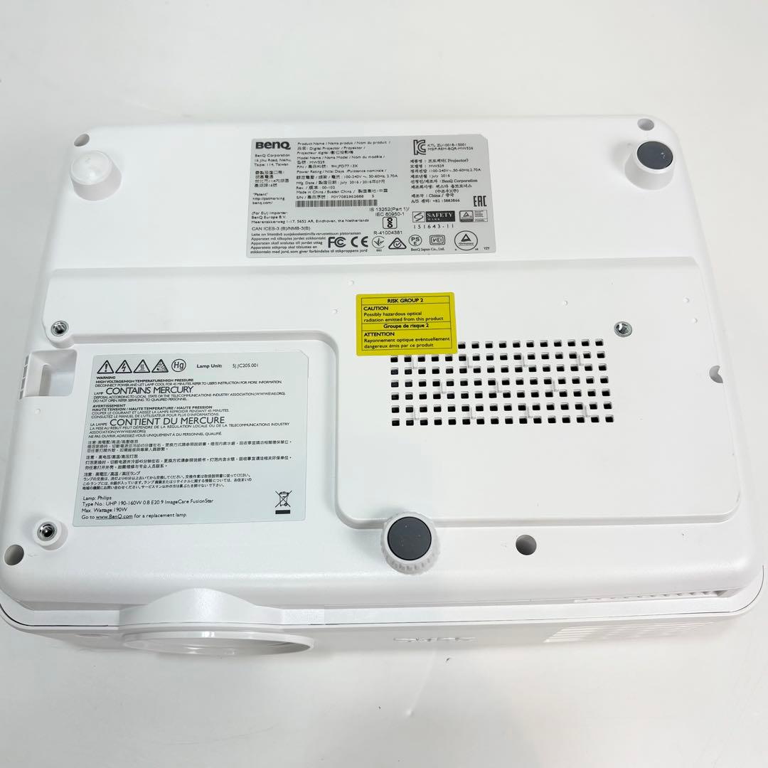 BenQ TW526 プロジェクター 本体 リモコン付 ランプ4時間表示