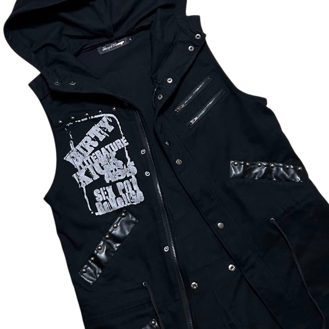 希少 SEXPOT セックスポットリベンジ レザー スタッズ パーカー ベスト