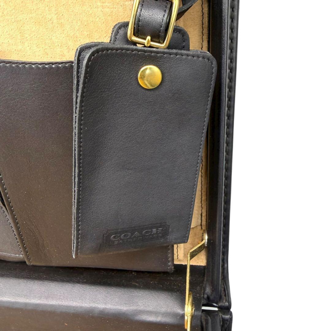 美品 OLD COACH アタッシュケース ダイヤルロック レザー ブラック