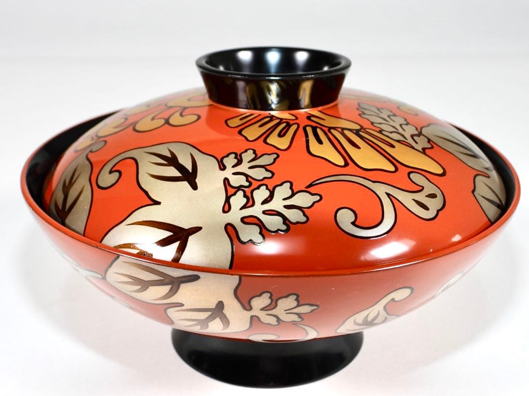 輪島塗 木製漆器 沈金 蓋椀 大吸物椀 汁椀 10客　直径17cm