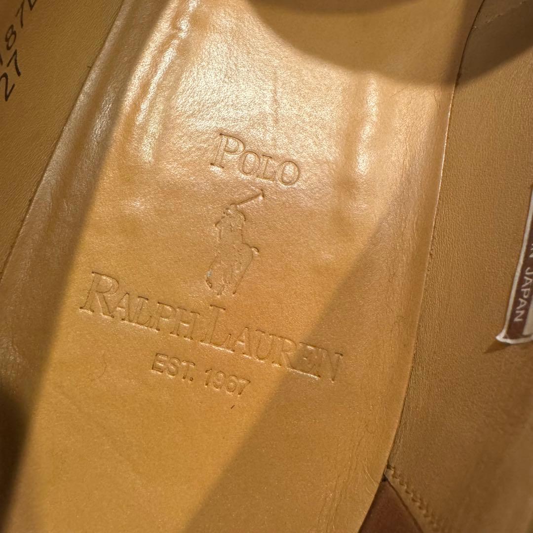 中古 POLO RALPH LAUREN 黒 レザー ローファー ラルフローレン