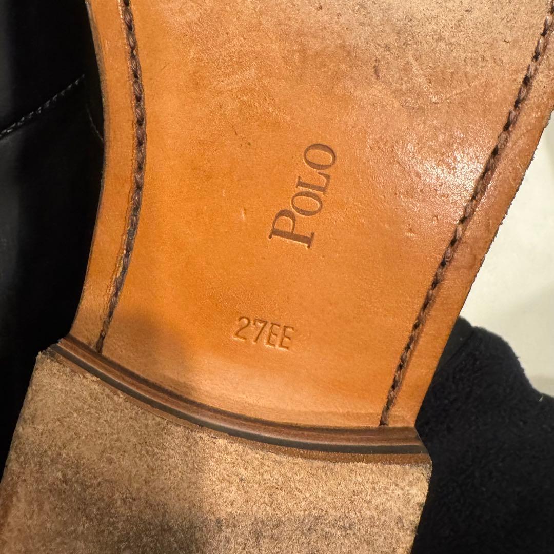 中古 POLO RALPH LAUREN 黒 レザー ローファー ラルフローレン