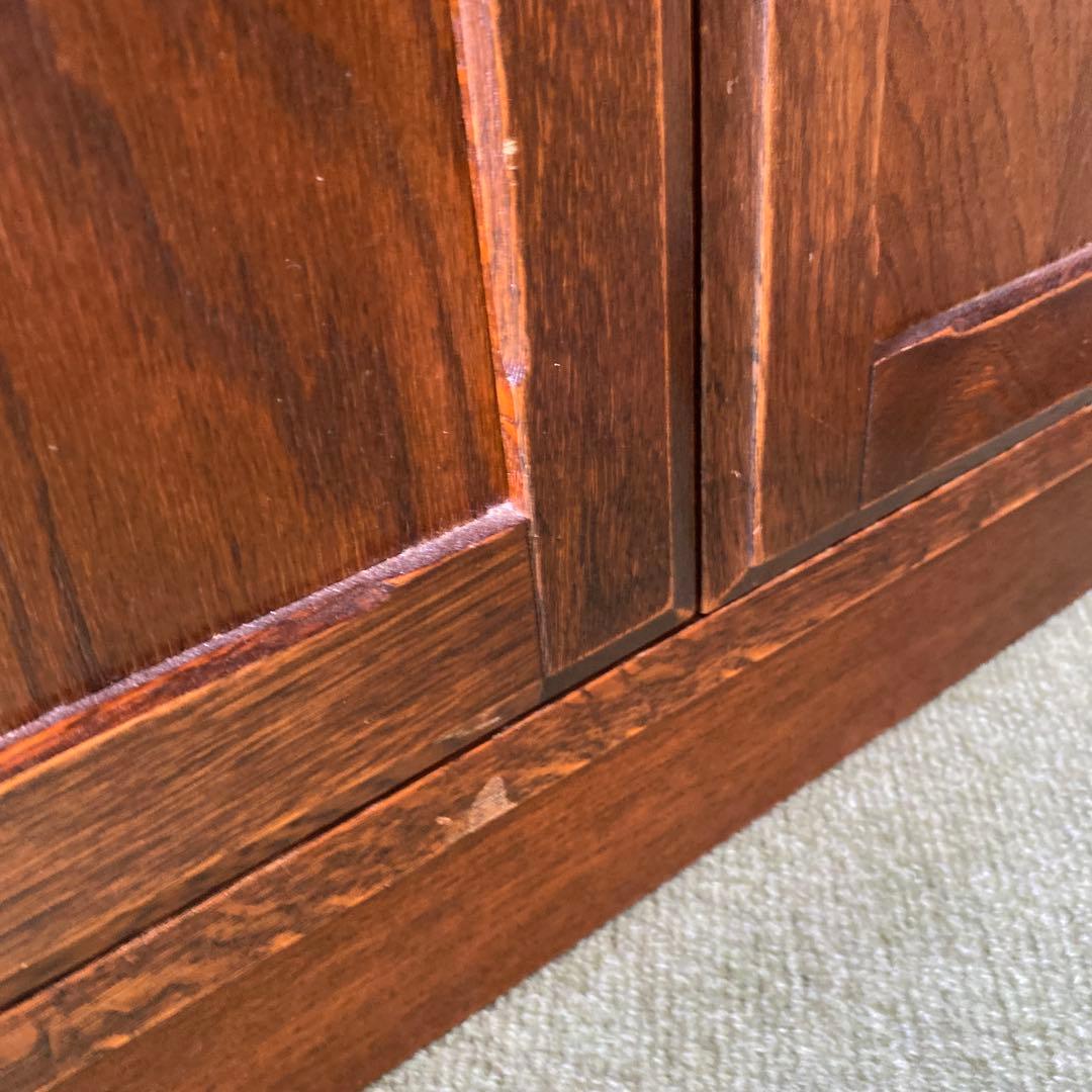 英国アンティーク調　木製ブックシェルフ/本棚/食器棚/飾り棚/収納ラック