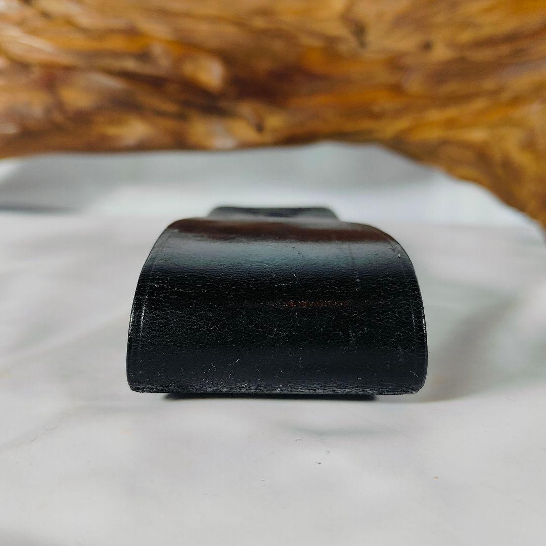 【GANZO／マエストロ2】高級3本差しペンケース　極艶ブラックイタリアンレザー