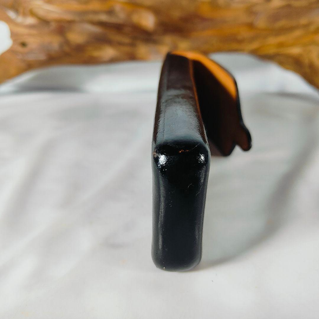 【GANZO／マエストロ2】高級3本差しペンケース　極艶ブラックイタリアンレザー