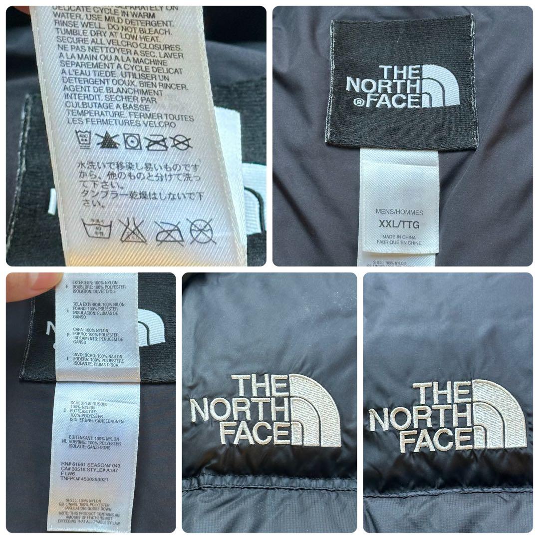 XXL 肉厚 ノースフェイス ヌプシ ダウンジャケット 700フィル 黒 メンズ