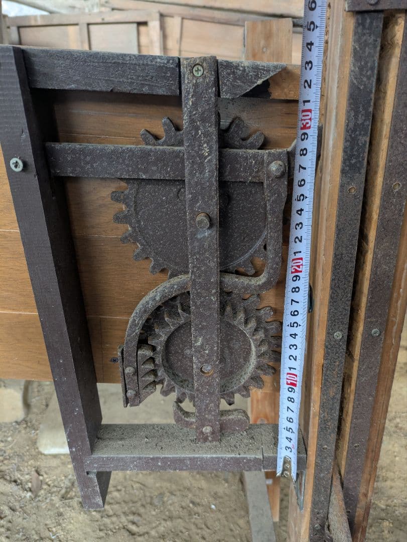 稲藁　裁断機　古道具　アンティーク　手動木工機械　農具