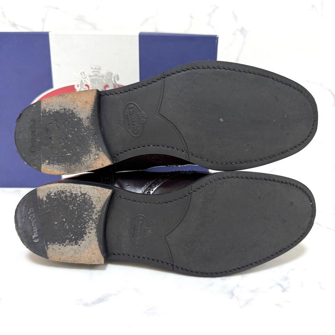 チャーチ✨サイドゴアブーツ　KETSBY　ウィングチップ　ボルドー　23.5