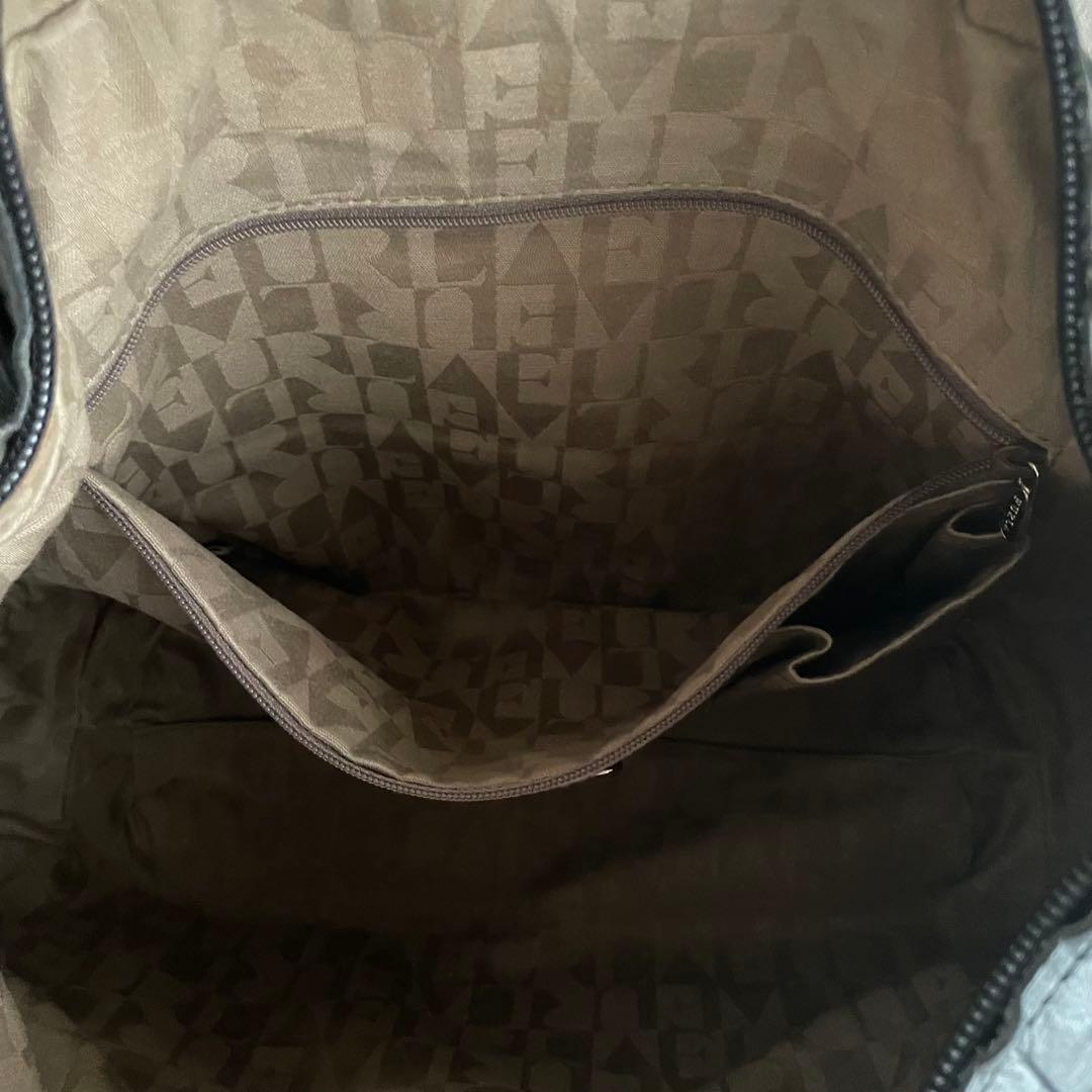 【美品】FURLA 2way ショルダーバッグ 黒 本革 クロコ型押 A4収納可