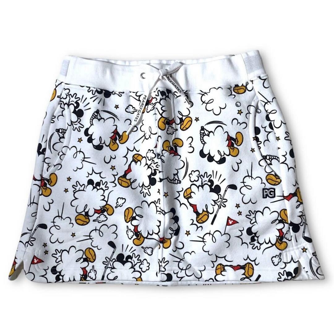 新品 パーリーゲイツ ミッキー 裏起毛スカート 1