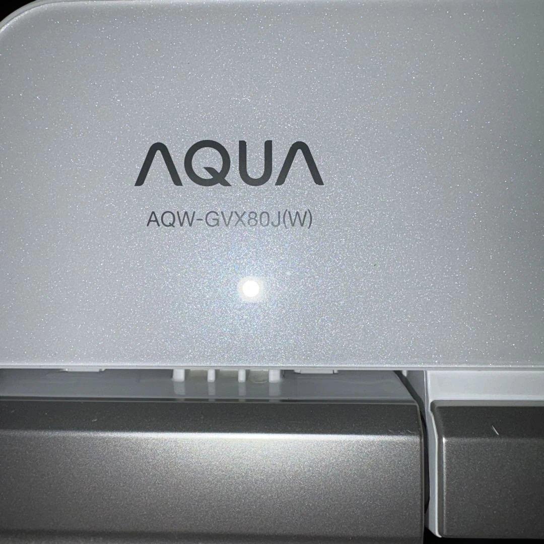 アクア/2021年製/洗濯機/AQW-GVX80J(W)/8kg