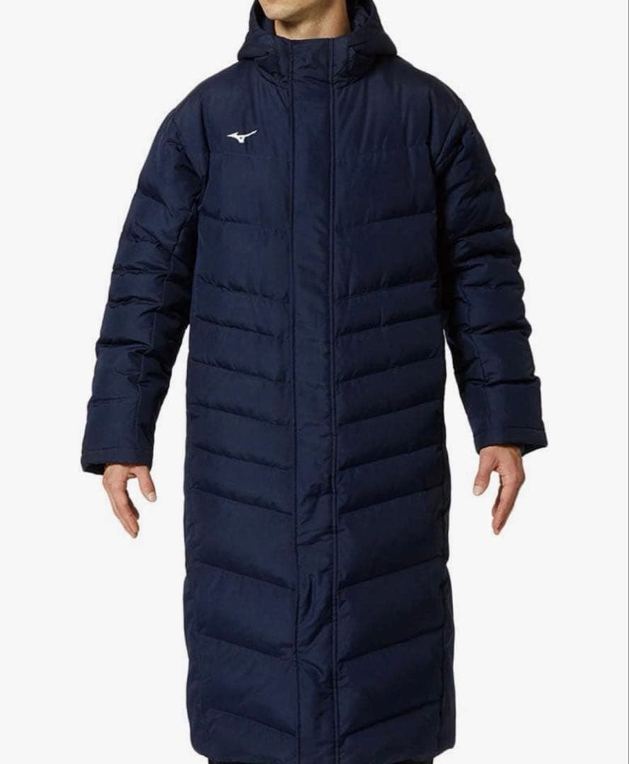 極美品★極暖ダウン90%フェザー10% M ミズノ　ダウンコート ベンチコート黒