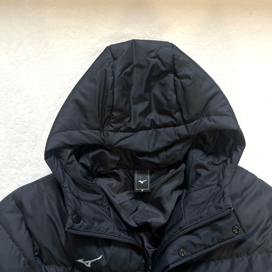 極美品★極暖ダウン90%フェザー10% M ミズノ　ダウンコート ベンチコート黒