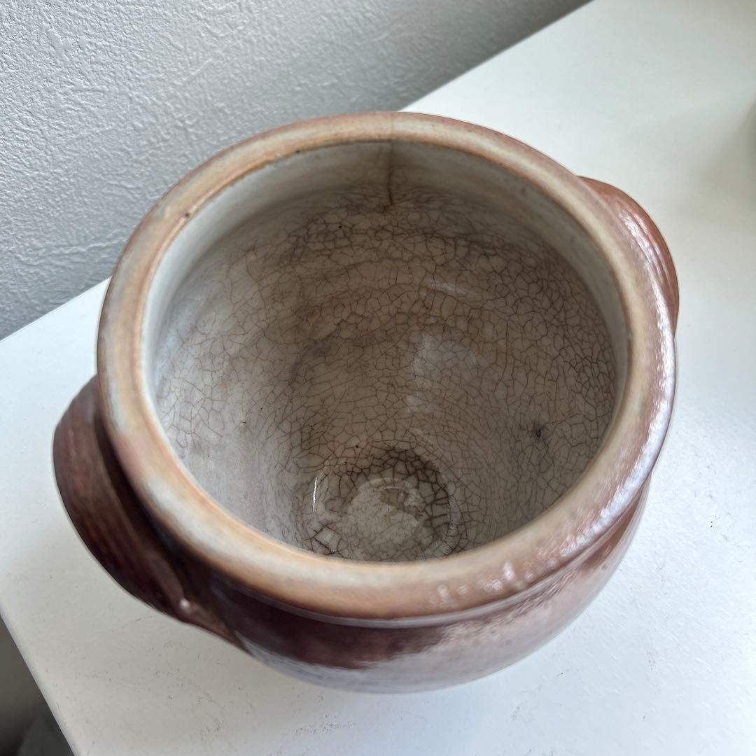 南仏　フランスアンティーク　持ち手付きポット　コンフィチュールポット　保存容器