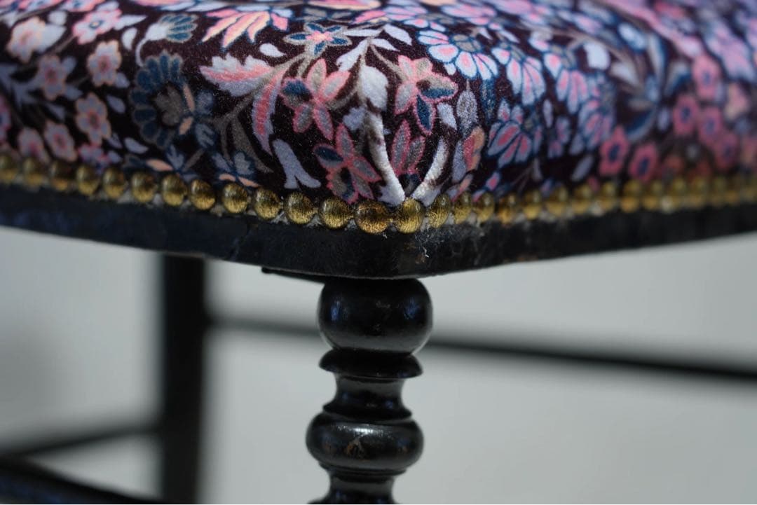 リバティ　フランス　アンティーク　チェア　ビンテージ　ナポレオンチェア　古木