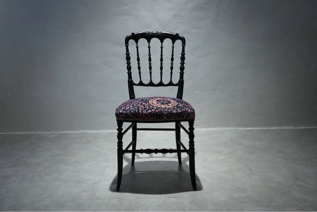 リバティ　フランス　アンティーク　チェア　ビンテージ　ナポレオンチェア　古木