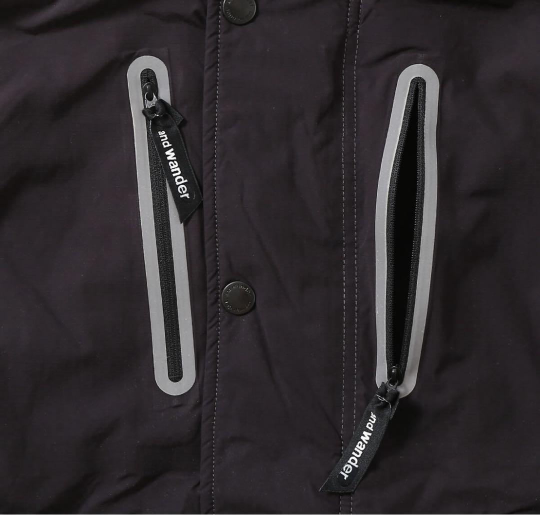 and wander FISHTAIL OCTA COAT ブラック