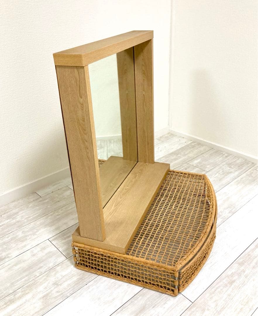 直接手渡し！アジアンウッド×ラタン セパレート ドレッサー