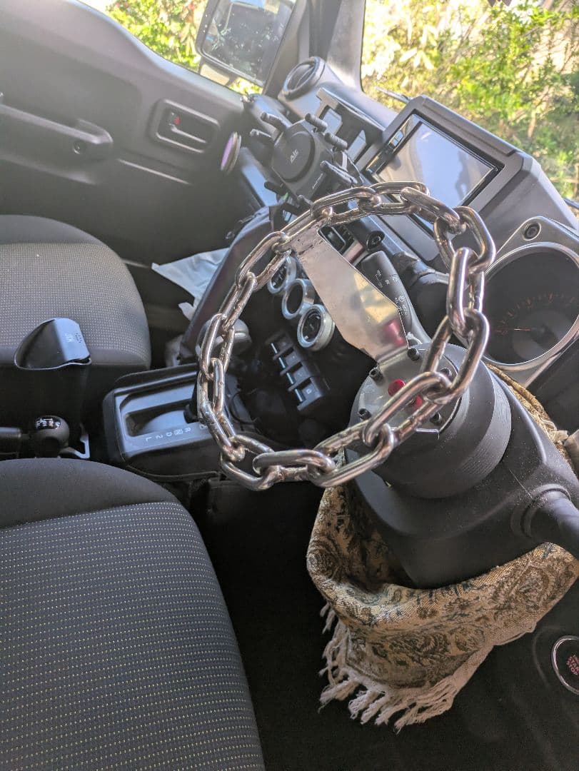 チェーンステアリング8インチステンレス　ローライダー　マッドマックス　モモステ