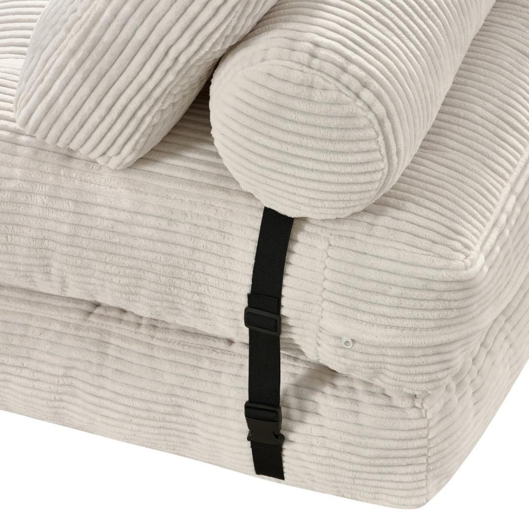 幅132cm折りたたみ ソファベッド 枕付きマットレス シュレッドフォーム多機能