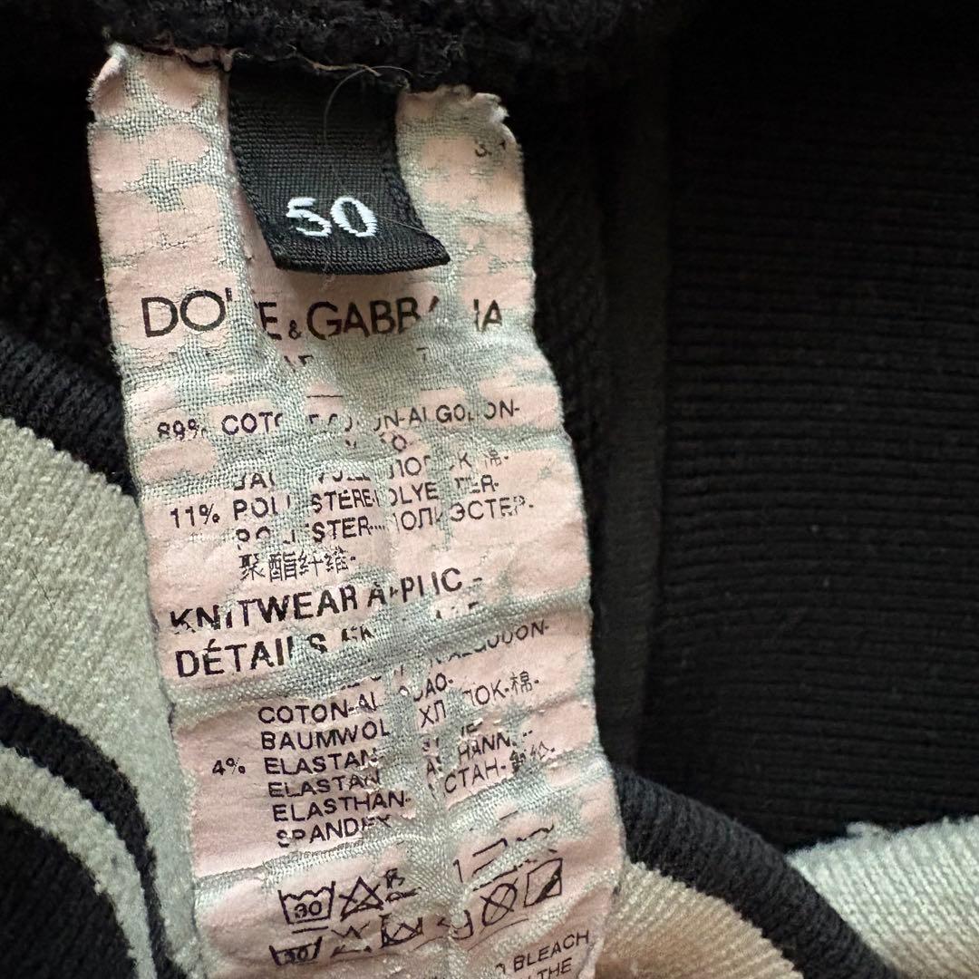 トップス DOLCE&GABBANA black SWETER DG MILANO 00s