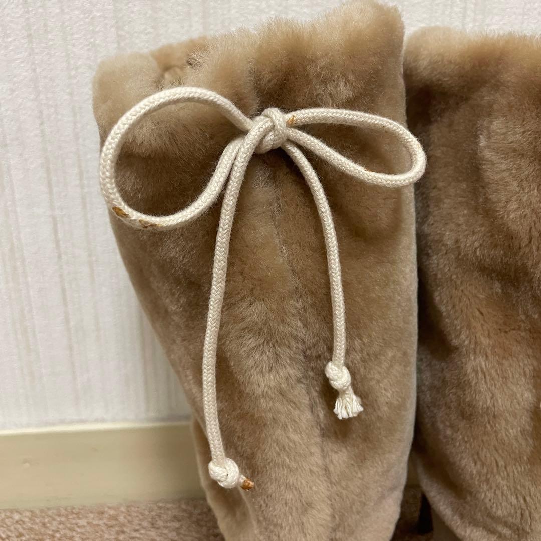 レア　ヘルムートラング　ボア　レザー　スエード　ショートブーツ　ピンヒール