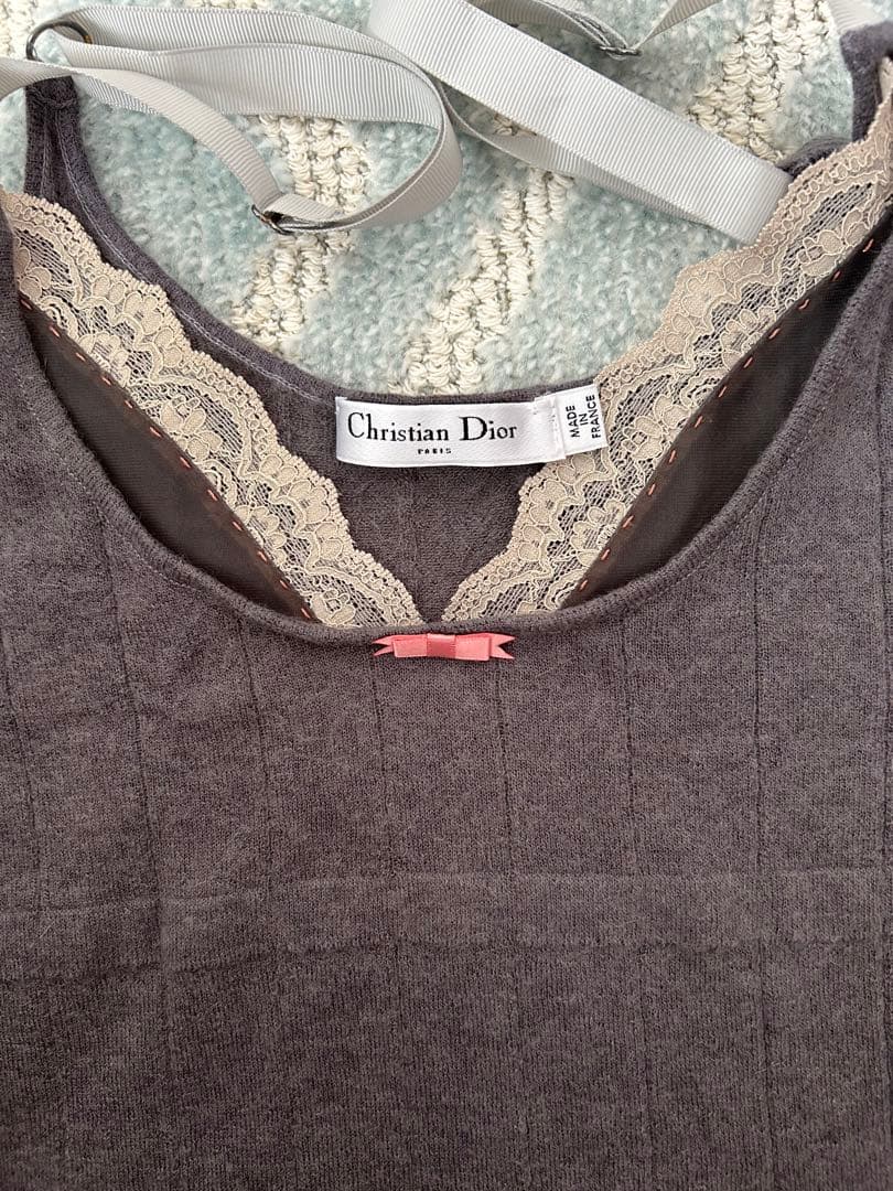 Christian Dior グレー キャミソール 38