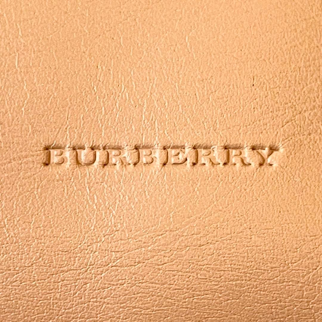 美品★Burberry オールレザー ショルダーバッグ ベージュ ノバチェック