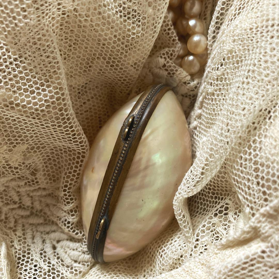 フランスアンティークマザーオブパール　白蝶貝　　 シンブルケース　ロザリオケース