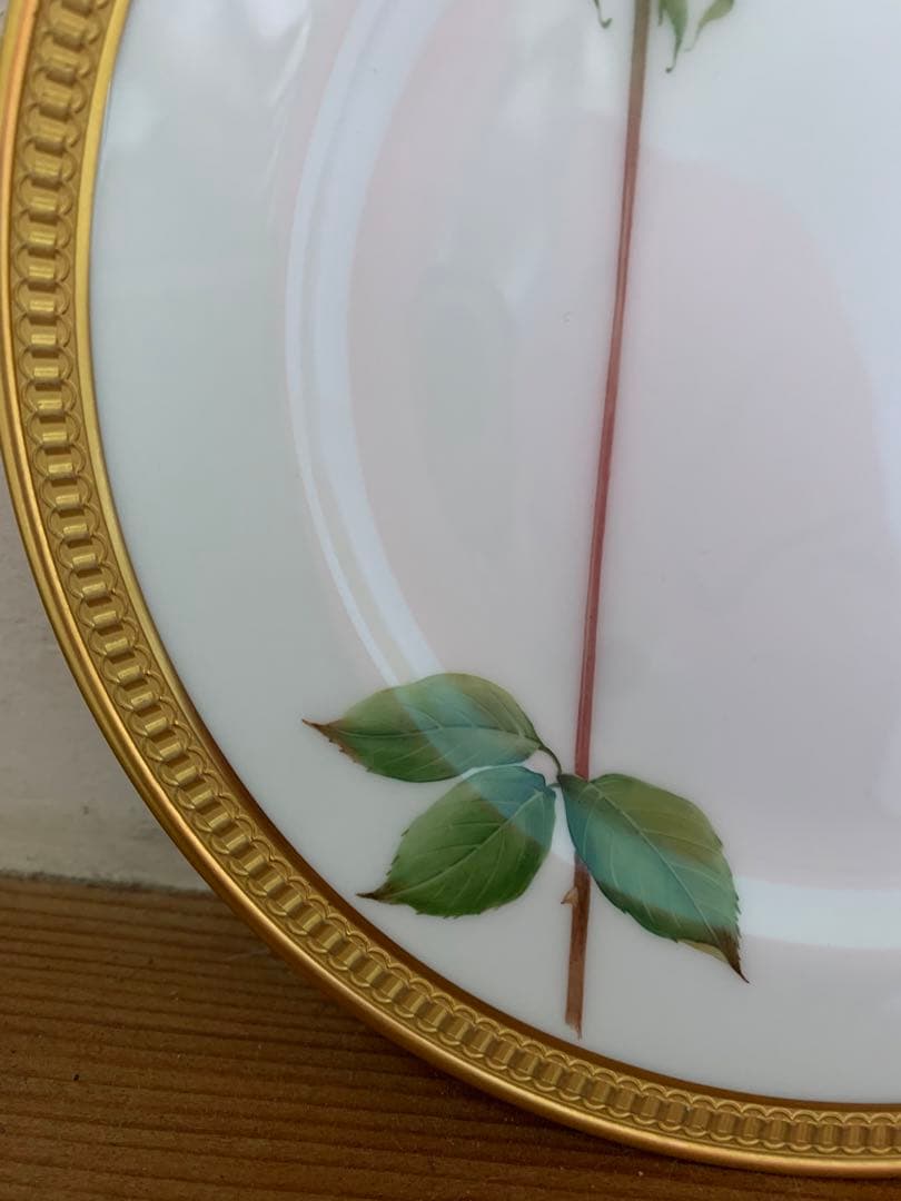 大倉陶園 一本の薔薇 6枚セット 約20cm ¥462,000相当