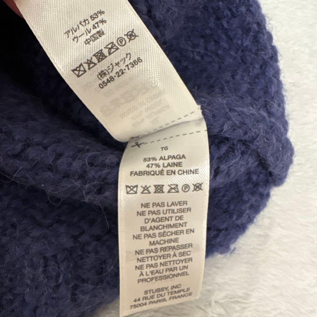 トップス STUSSY CHUNKY KNIT ZIP HOODIE XL