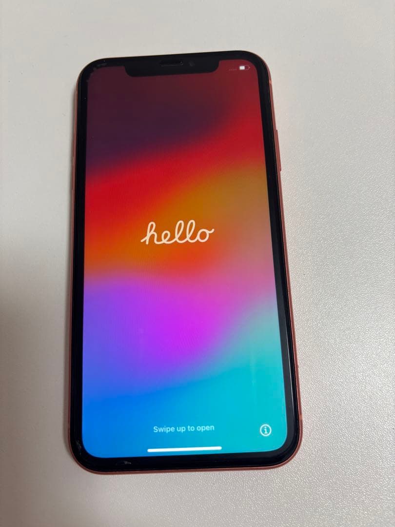iPhone XR Coral 128GB SIMフリー バッテリー80%