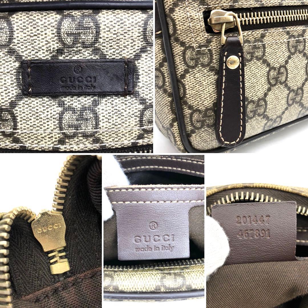 ✨美品✨グッチ ショルダーバッグ カメラバッグ GGスプリーム ロゴプレート