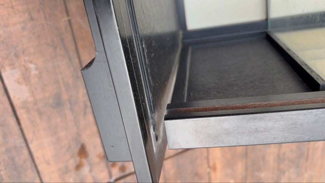 C壁 昭和レトロ 木製 茶箪笥 茶棚 ガラス戸 飾り棚 サイドボード 古家具