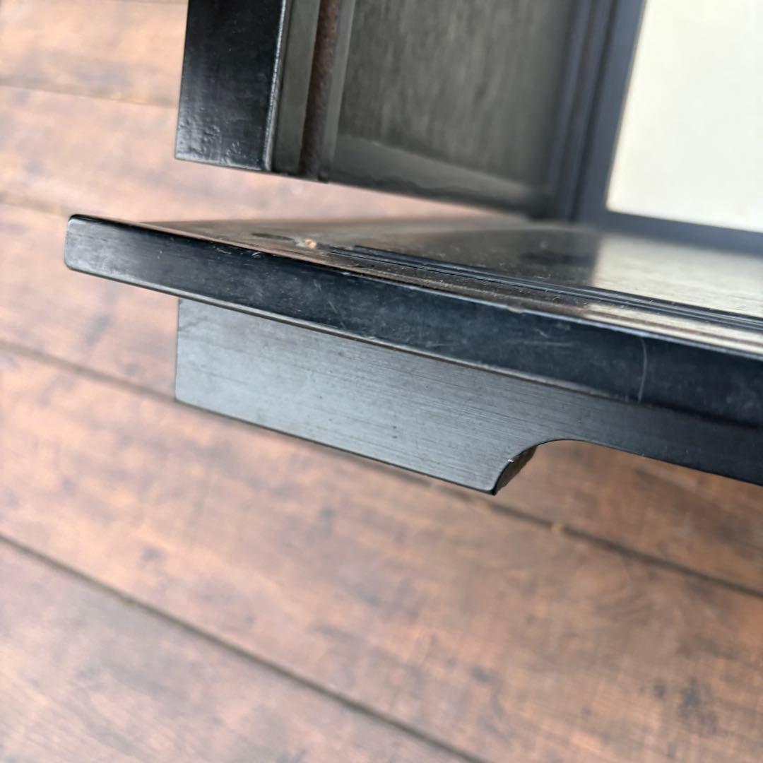 C壁 昭和レトロ 木製 茶箪笥 茶棚 ガラス戸 飾り棚 サイドボード 古家具