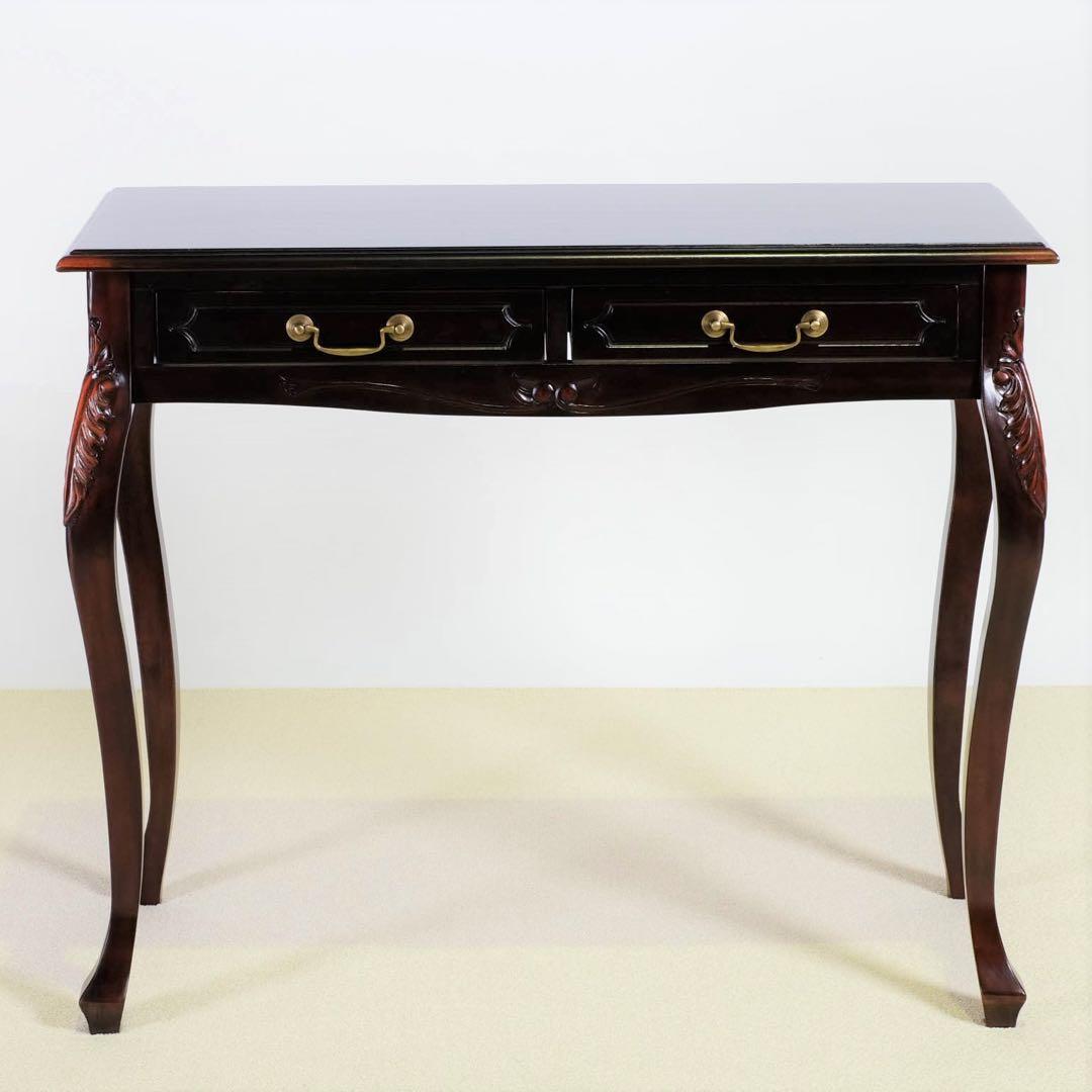 E 新品 コンソールテーブル アジアン 机 デスク サイドテーブル アンティーク