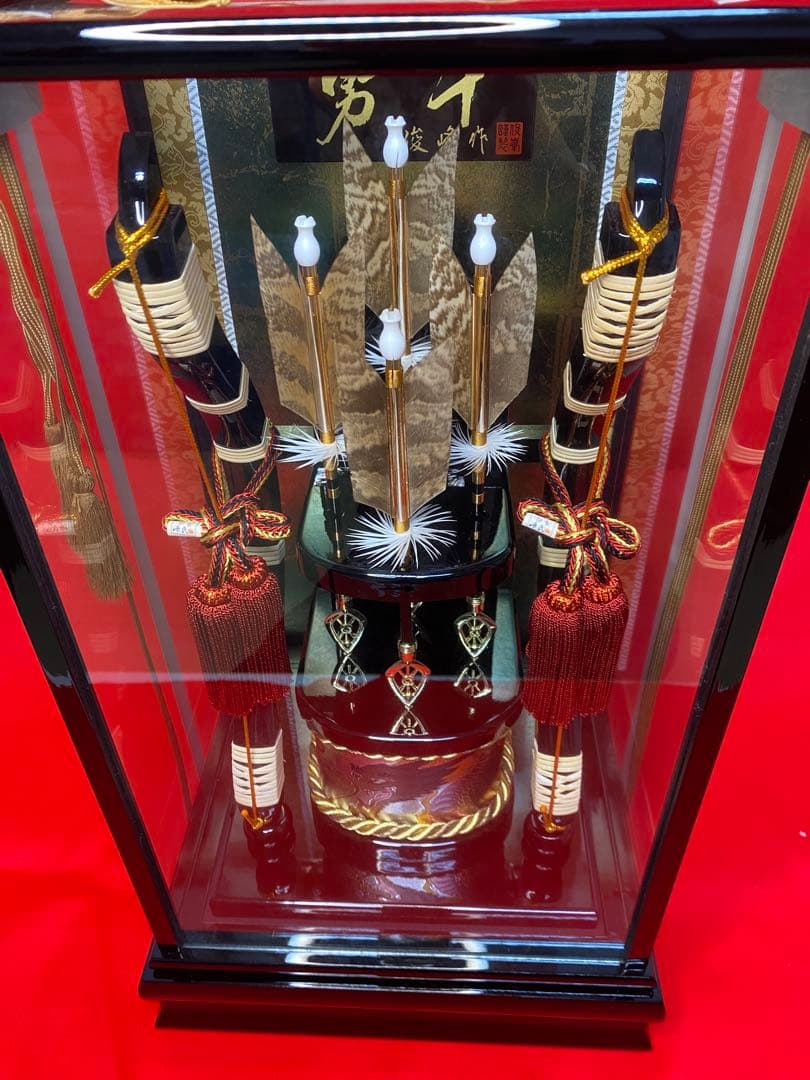 破魔弓　ガラスケース１５号・間口約２８×奥行約２４×高さ約５０㎝