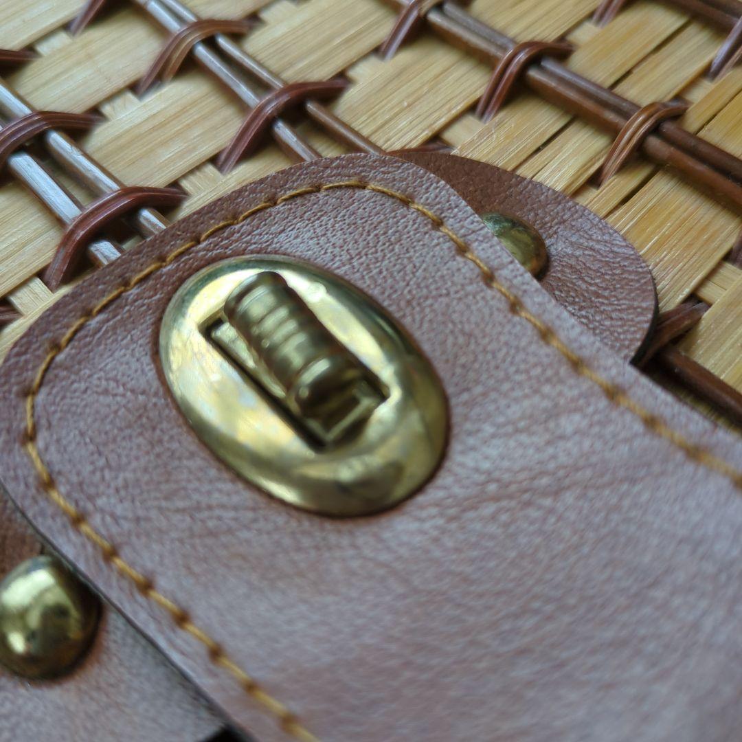 籐バスケット かごバッグ ピクニック ヤクルト 平成レトロ