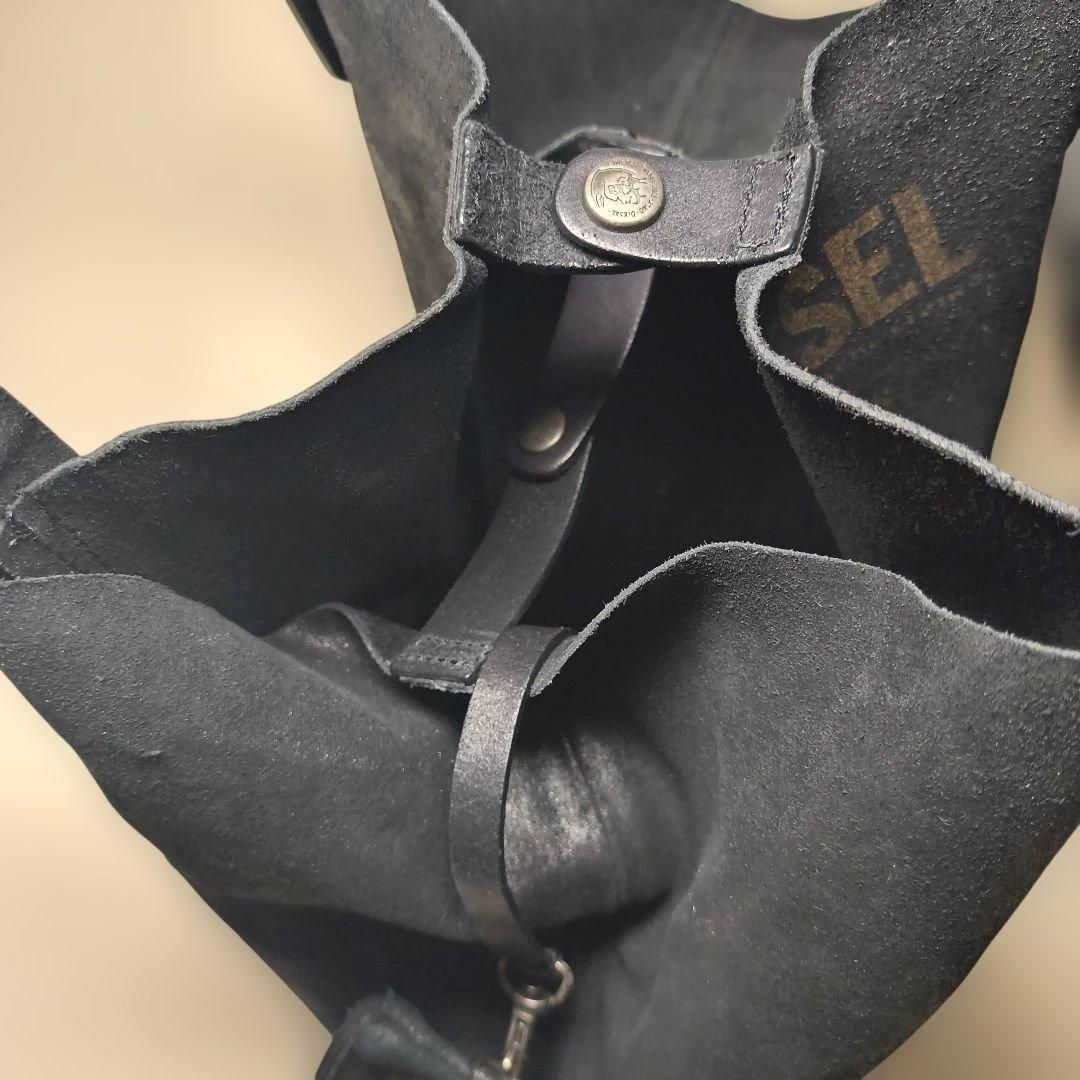 DIESEL ブラック トートバッグ ポーチ付き